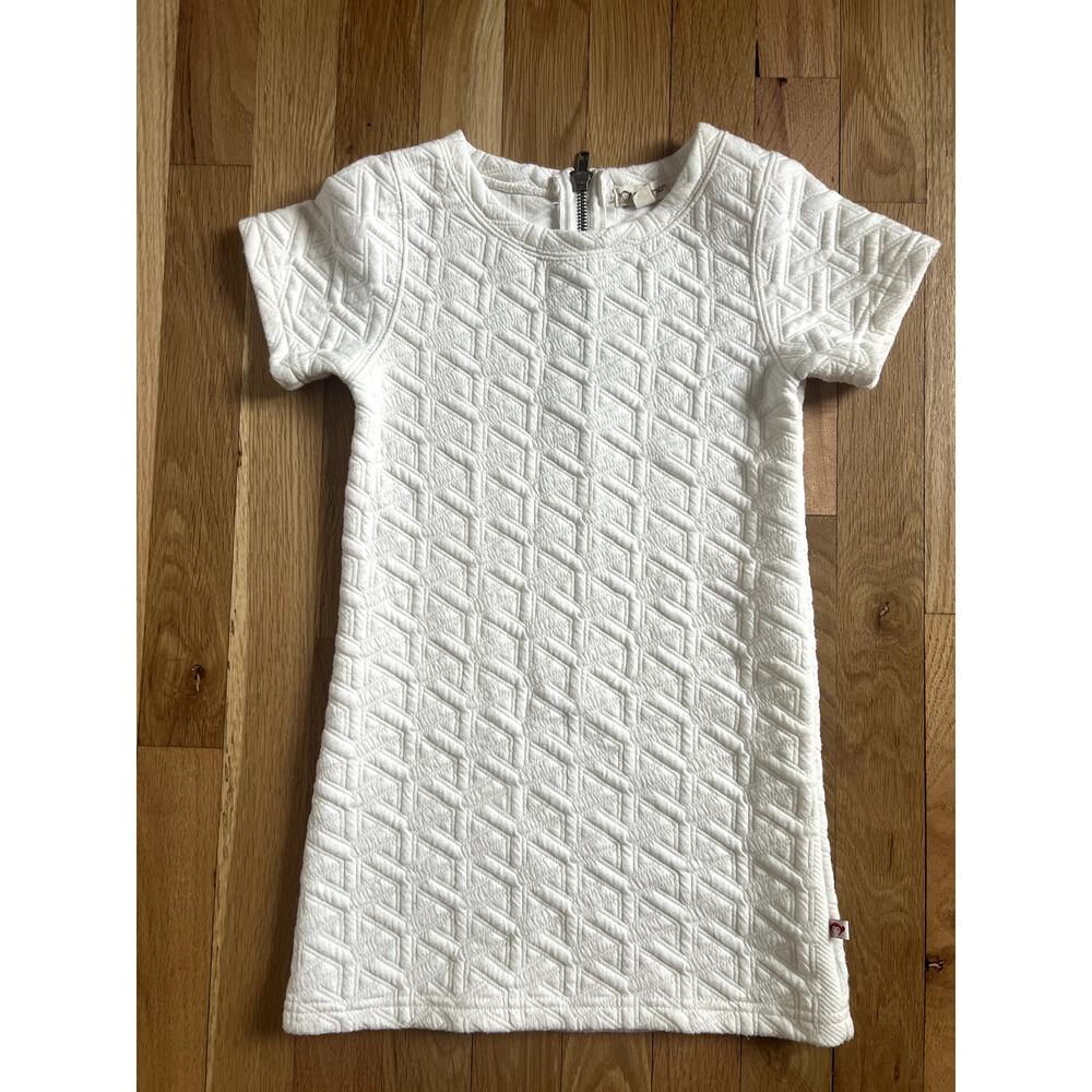 Appaman Quilted White Short Sleeve Slim Sheath Dress Easter Occasion (Youth 6)